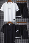 Buy 1 Get 1 Free Men's Summer Set Casual Sports Suit Tracksuit - Short Sleeves T-Shirt  880