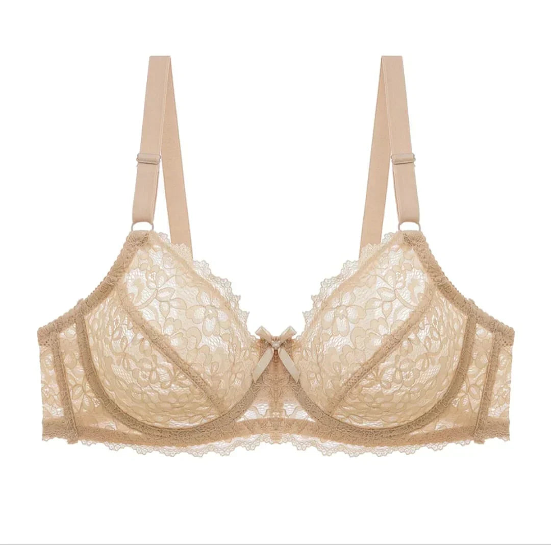 Transparent Cotton Bras – Pack of 2 | Non-Padded, Non-Wired, Full Net Design