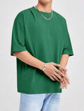 Men's Hypemode Loose Fit Solid Color Drop Shoulder.