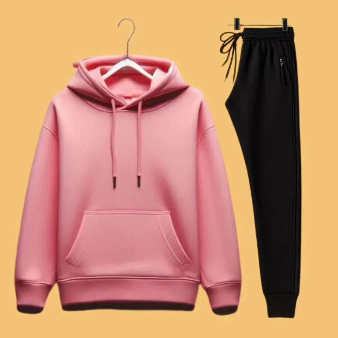 Fleece Hoodie with Trouser Set For Women’s