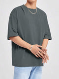 Men's Hypemode Loose Fit Solid Color Drop Shoulder.