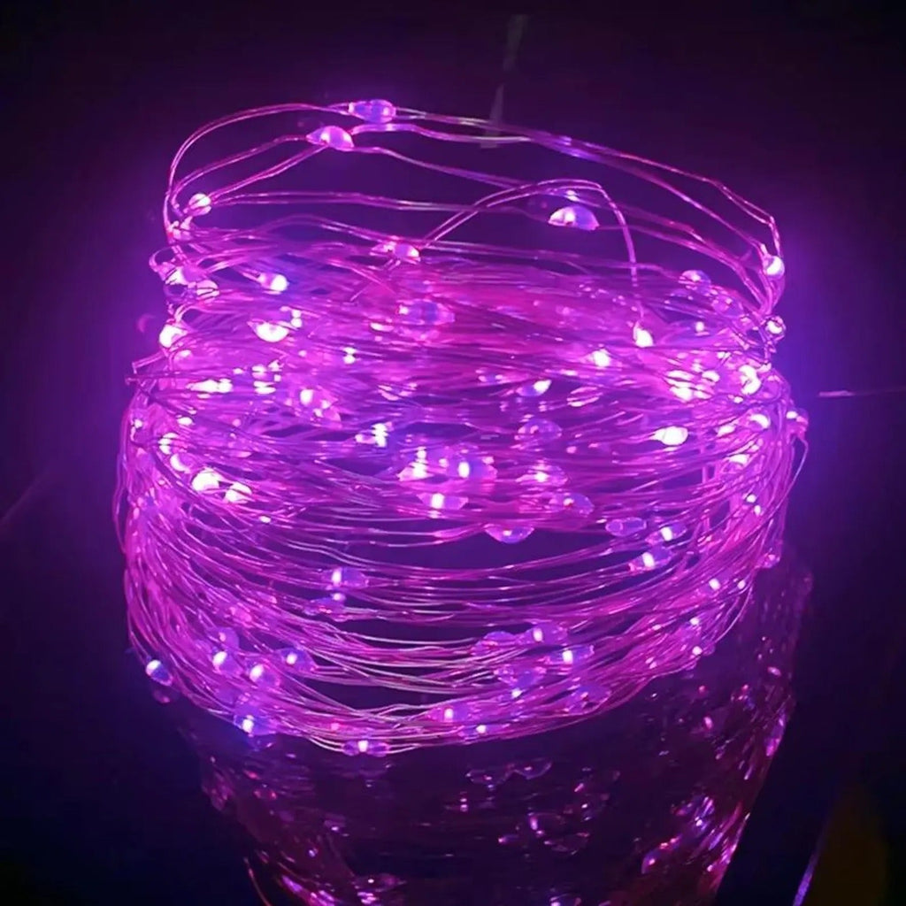 LED Fairy String Lights, Copper/Silver Wire, Waterproof, Battery Operated, Christmas, Wedding, Party Decor, Garland Lighting, String Lights