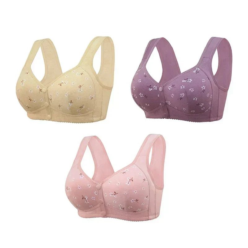 New Anti Sagging Front Open Cooling Cotton Bra - My Store