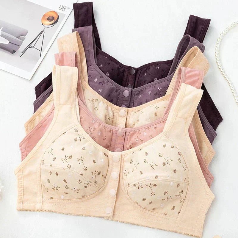 New Anti Sagging Front Open Cooling Cotton Bra - My Store