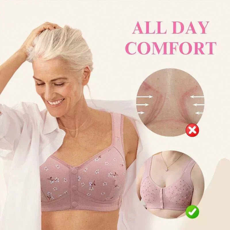 New Anti Sagging Front Open Cooling Cotton Bra - My Store
