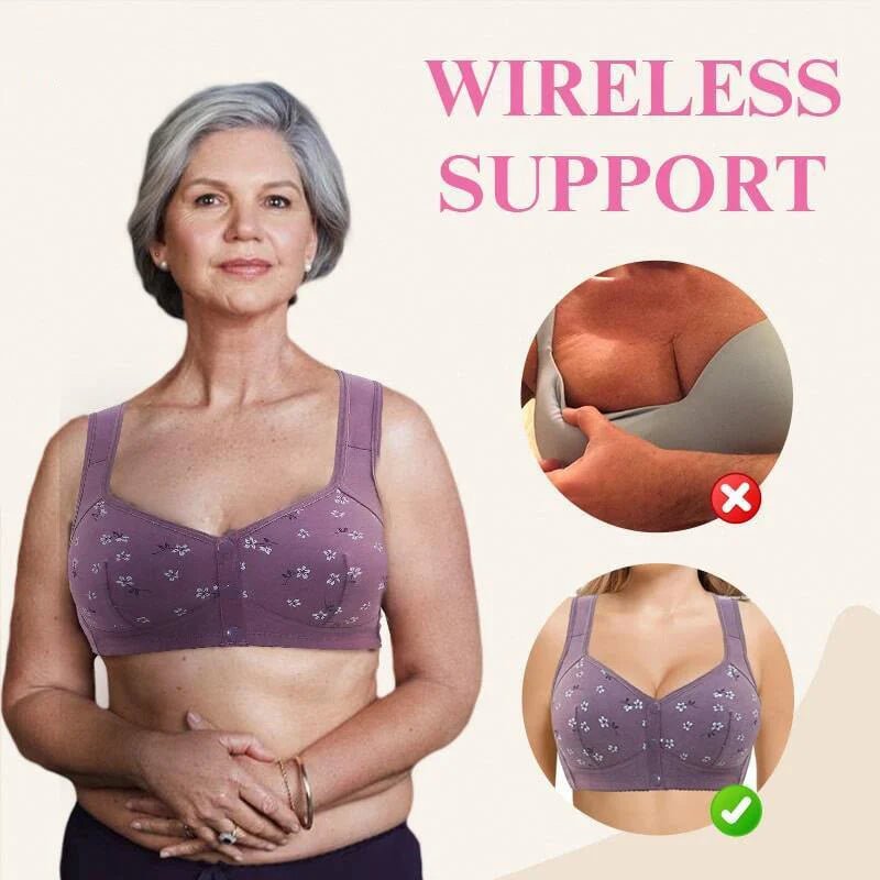 New Anti Sagging Front Open Cooling Cotton Bra - My Store