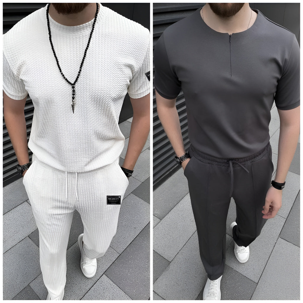Buy 1 Get 1 Free Corduroy Tracksuit for Men | Spring & Summer Wear | 8397