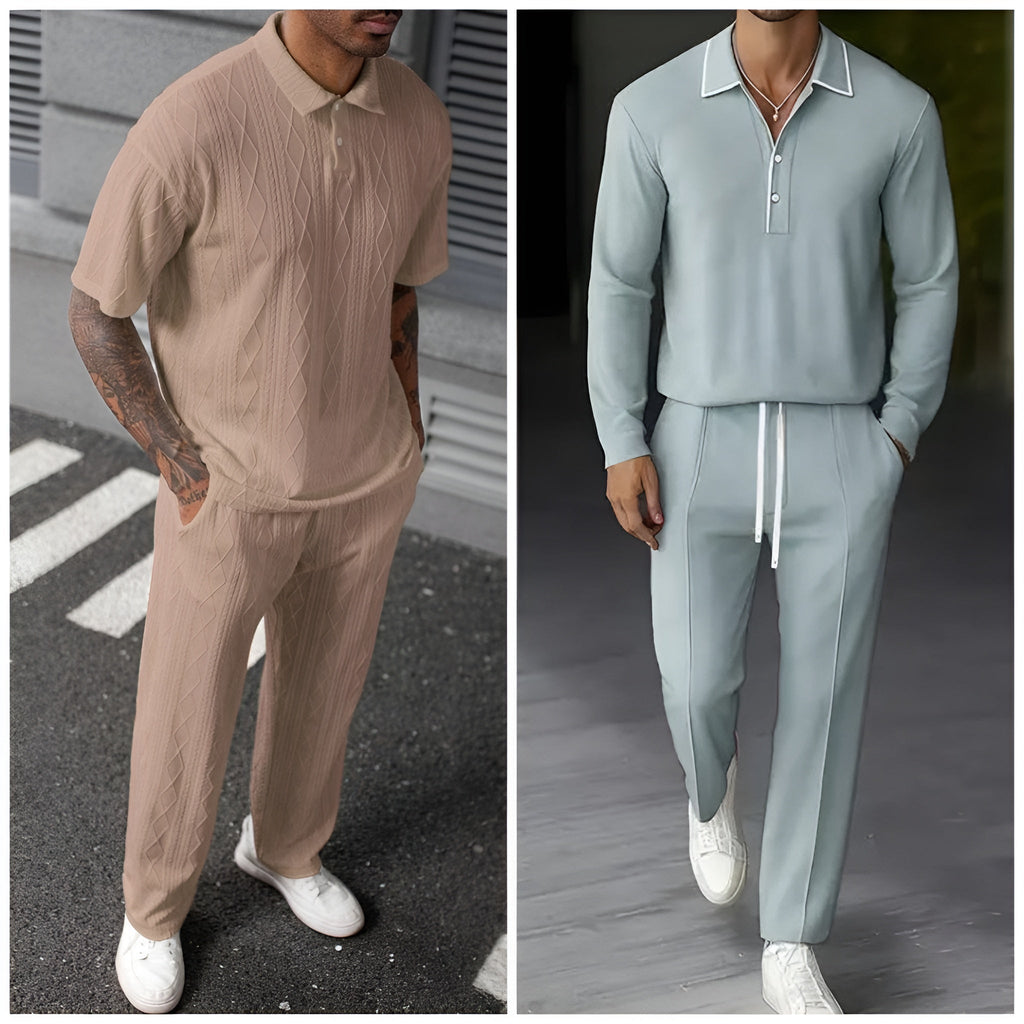 Buy 1 Get 1 Free Corduroy Tracksuit for Men | Spring & Summer Wear | 8404