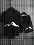 Mens Summer Shorts + T-Shirt Set - SS18 - Black Black