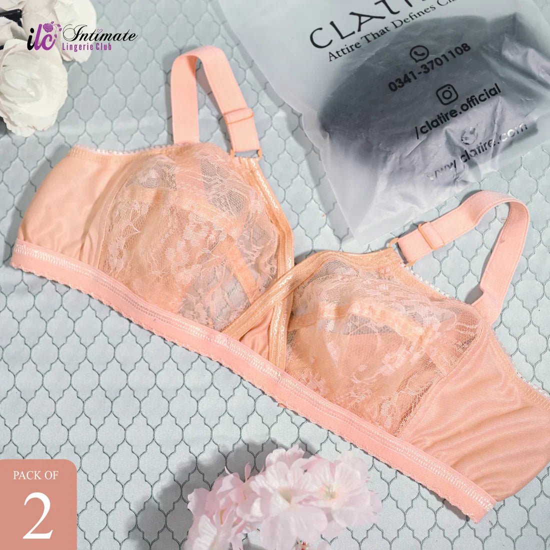 Transparent Cotton Bras – Pack of 2 | Non - Padded, Non - Wired, Full Net Design - xyntravoq.store